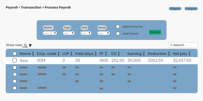 Process payroll for employees by calculating the paid days, LOP days, Provident funds, Employee state insurance etc., as per company policy in payroll software.